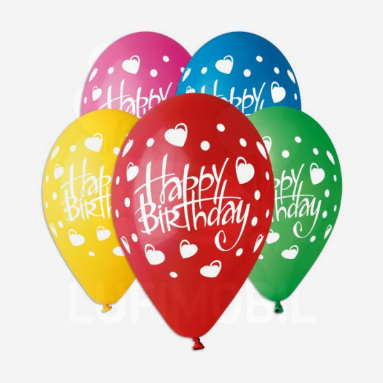 Happy Birthday szivekkel