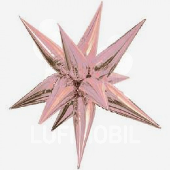 3D rosegold csillag levegős 