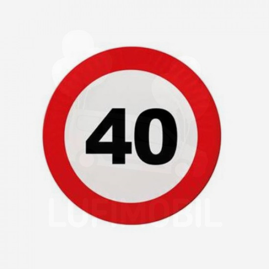 Sebesség korlátozós  tányér 40