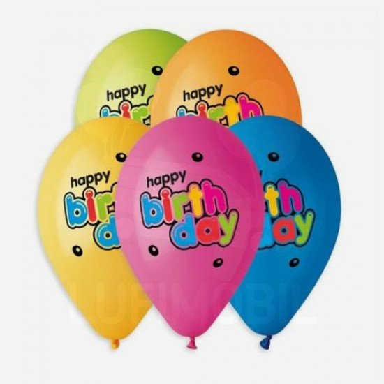 Happy Birthday színes betűkkel